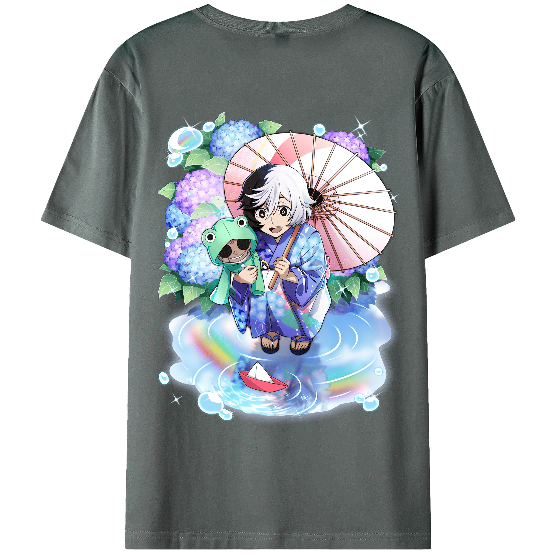 （画像用） 文豪ストレイドッグス Bungo Stray Dogs 綿100％ メンズ半袖Tシャツ（バックプリント） 通気性